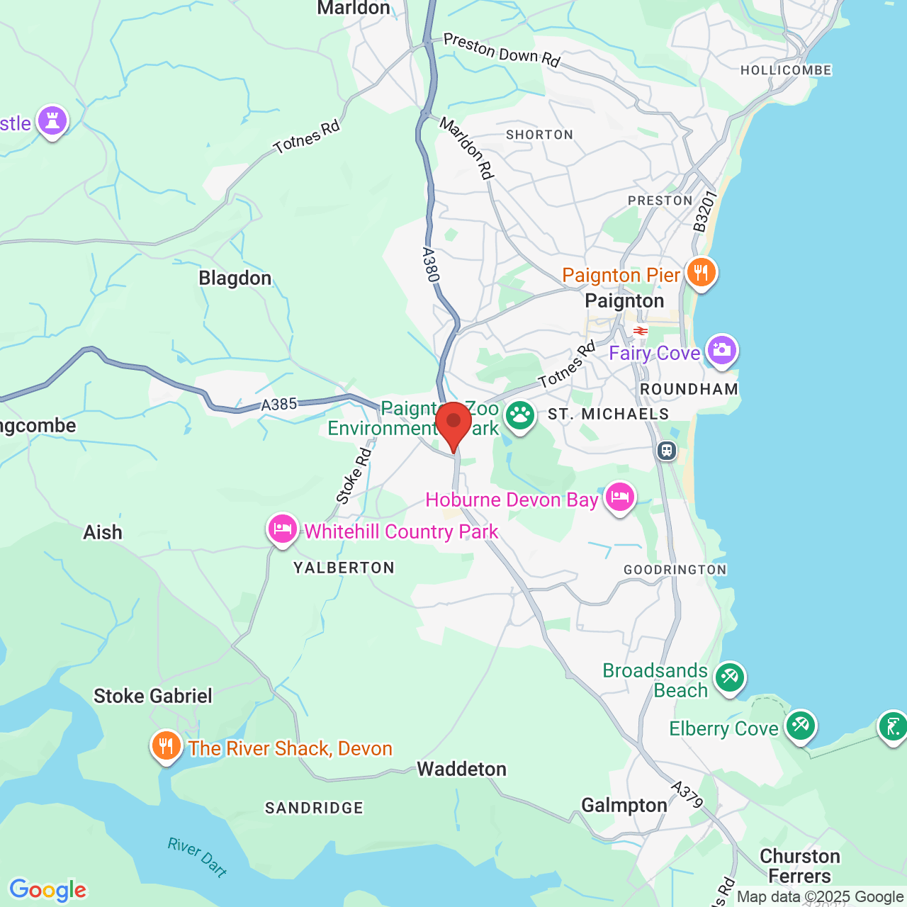 Map showing location of Brixham Road, Paignton, United Kingdom, TQ4 7EL