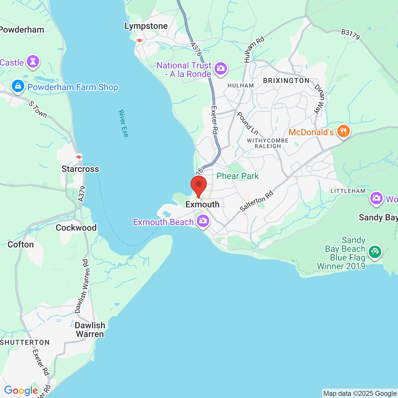 Map showing location of 17, Imperial Road, Exmouth, United Kingdom, EX8 1BY