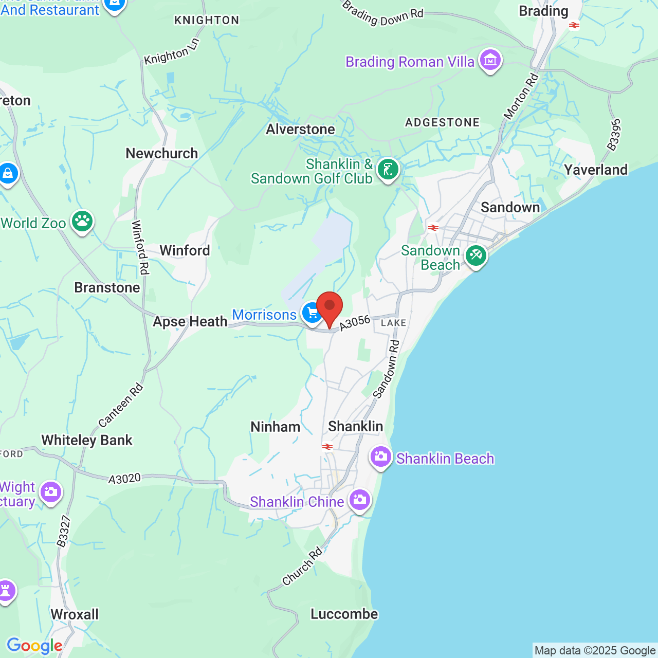 Map showing location of Newport Road, Sandown, United Kingdom, PO36 9PT