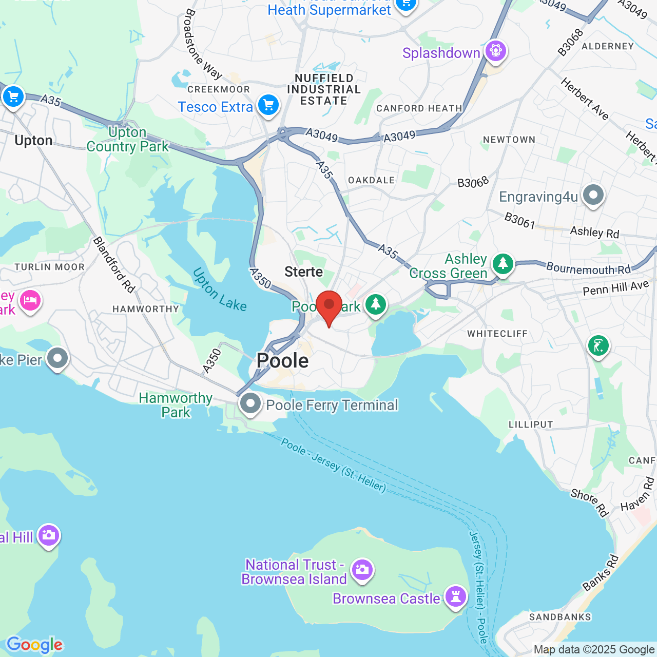 Map showing location of 78-79, Kingland Road, Poole, United Kingdom, BH15 1SZ