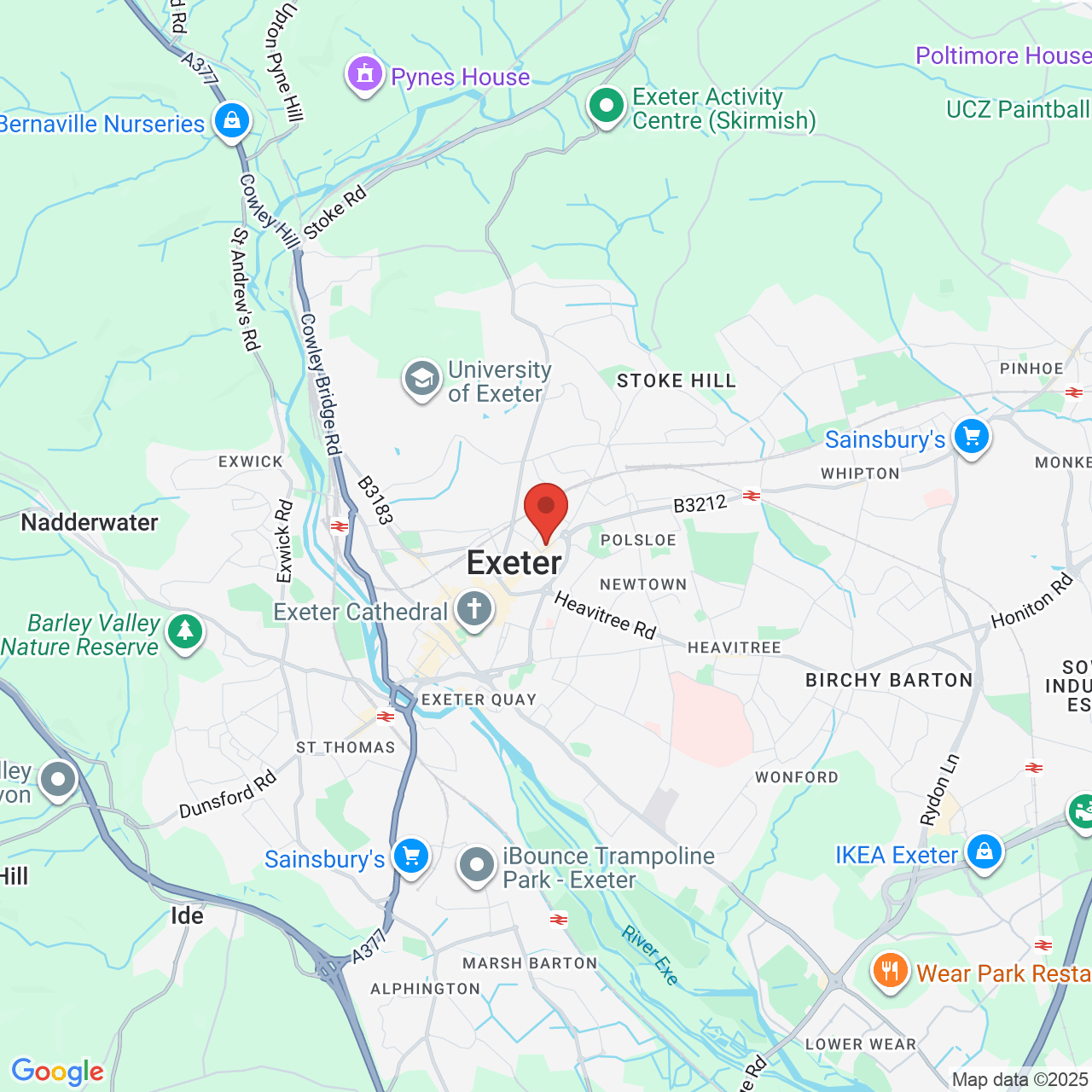 Map showing location of 65-66, Sidwell Street, Exeter, United Kingdom, EX4 6PH