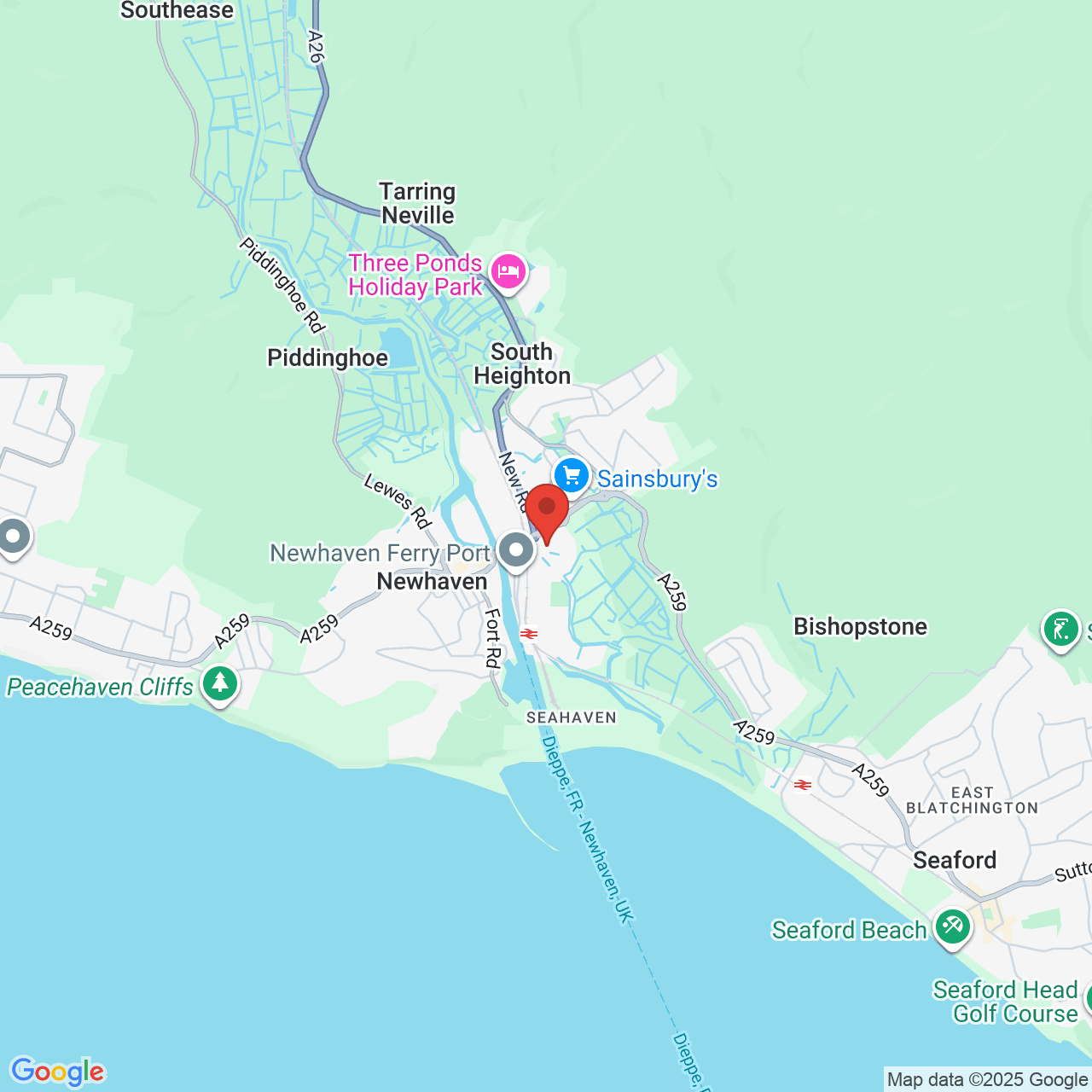 Map showing location of 3, Drove Road, Newhaven, United Kingdom, BN9 0AD