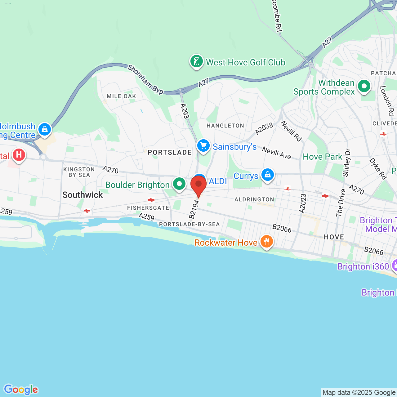 Map showing location of 75, Boundary Road, Portslade, United Kingdom, BN3 5TE