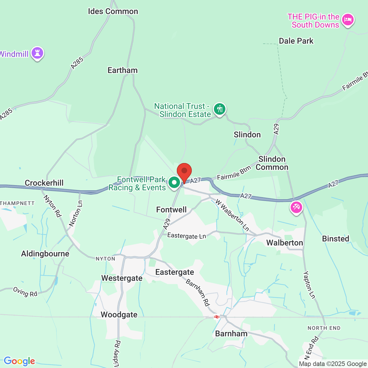 Map showing location of Arundel Road, Walberton, United Kingdom, BN18 0SB