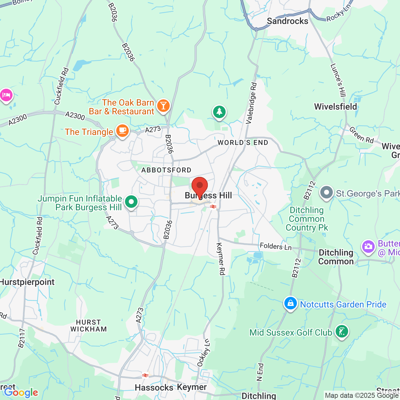Map showing location of West Sussex, United Kingdom, RH15 9NP
