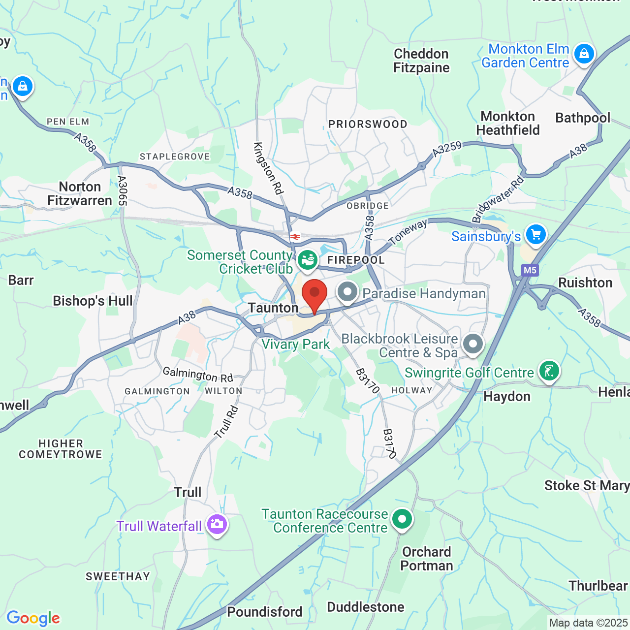 Map showing location of 29, East Street, Taunton, United Kingdom, TA1 3LX