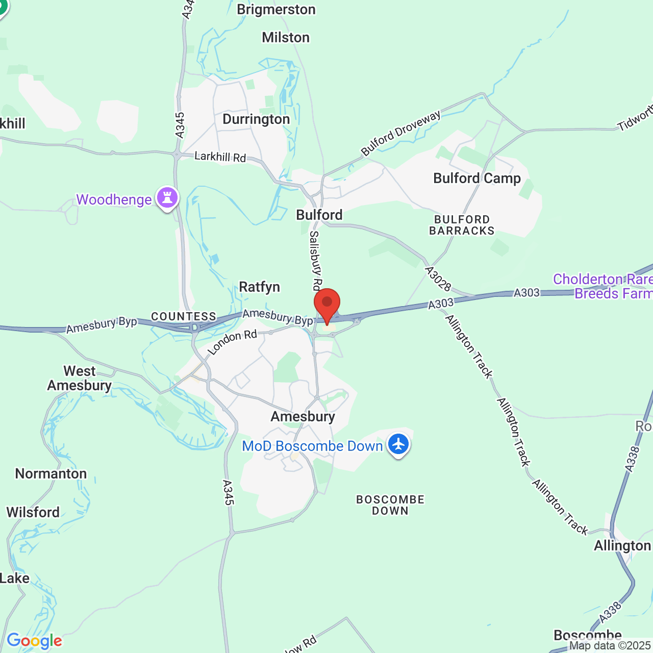 Map showing location of Solstice Park Avenue, Amesbury, United Kingdom, SP4 7SQ