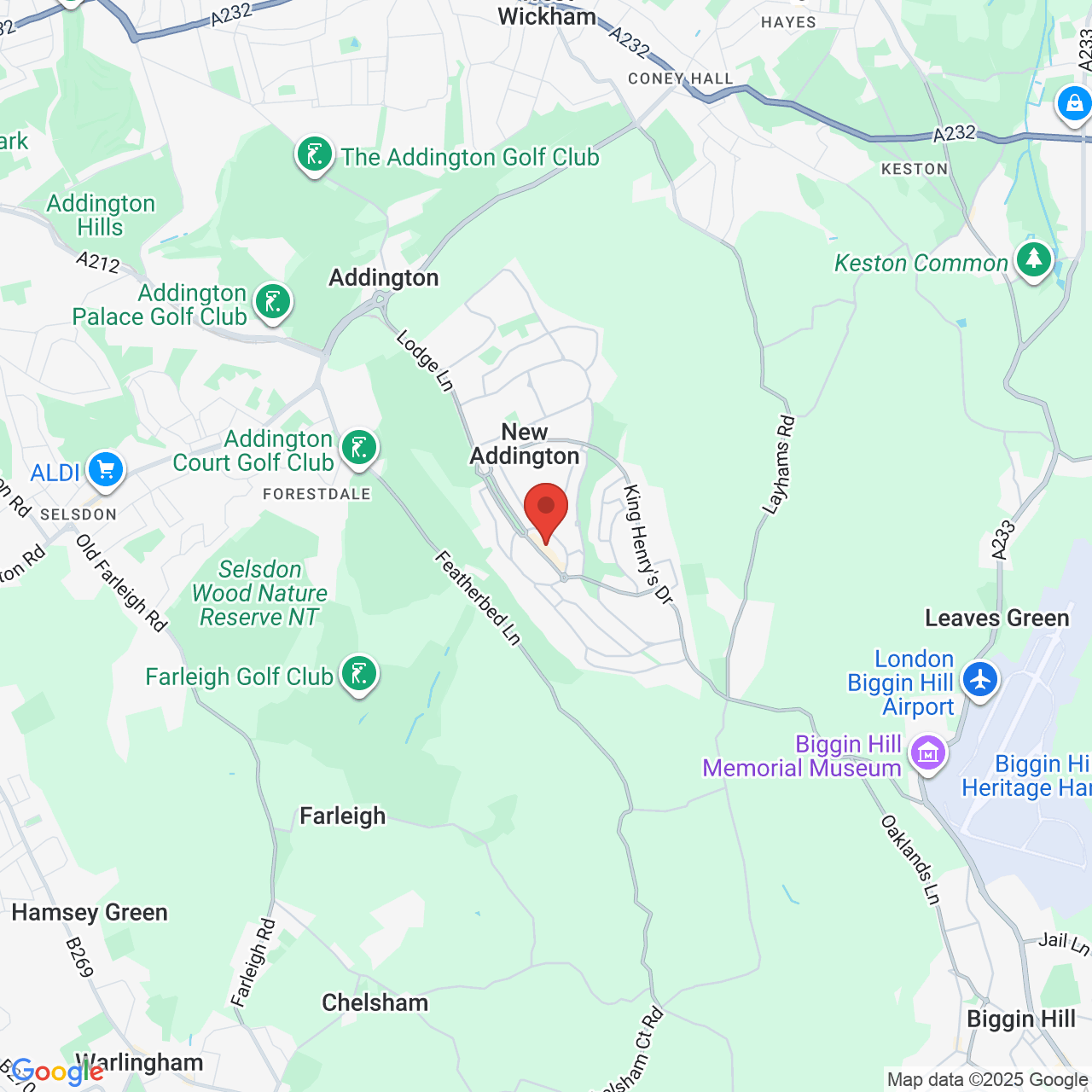 Map showing location of 28, Central Parade, New Addington, United Kingdom, CR0 0JB