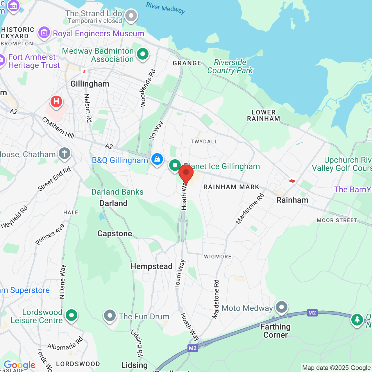 Map showing location of Courtney Rd, Rainham, United Kingdom, ME8 0RX
