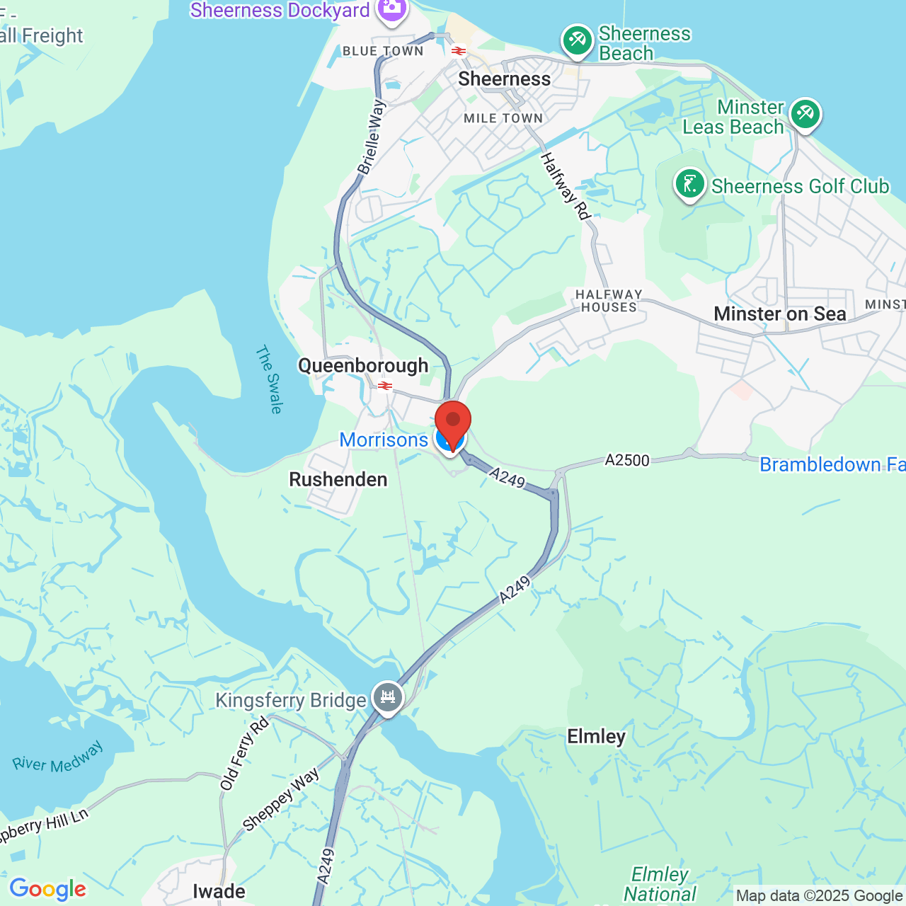 Map showing location of Sheerness , Sheerness, United Kingdom, ME11 5AR