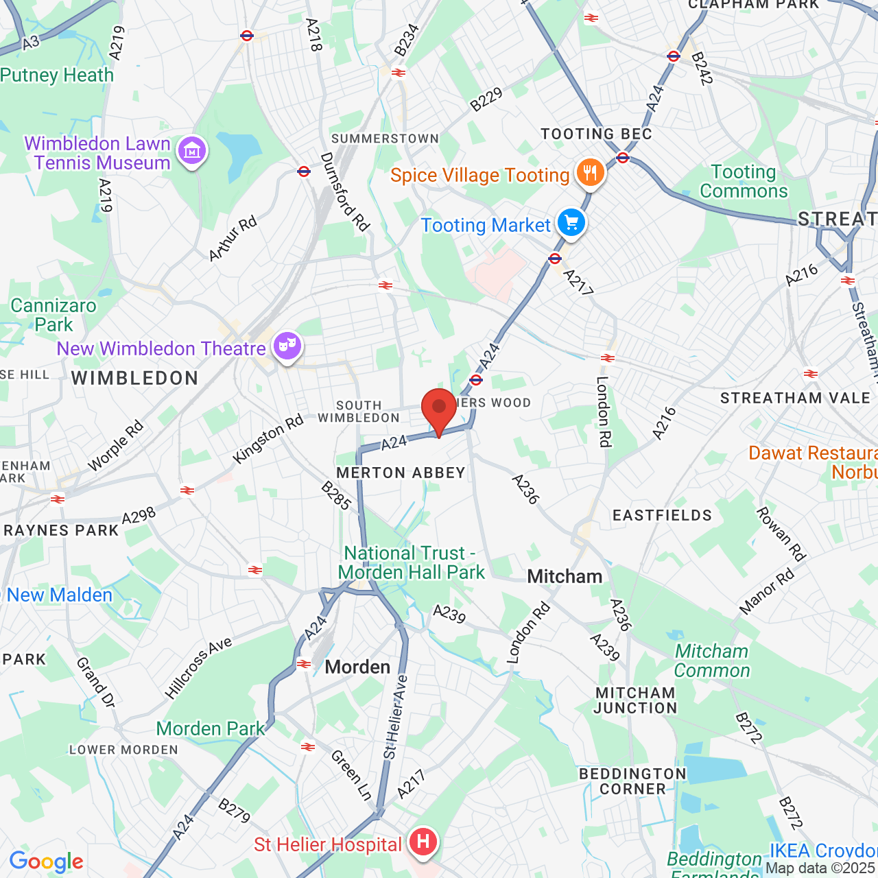 Map showing location of 3, Chapter Way, London, United Kingdom, SW19 2RD