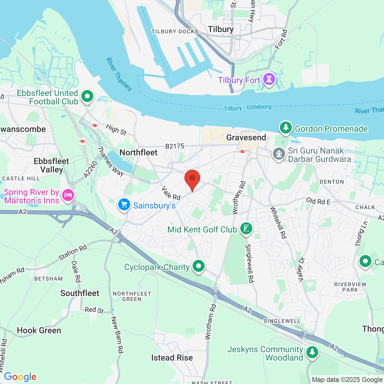 Map showing location of 4-12, Perry Street, Northfleet, United Kingdom, DA11 8QA