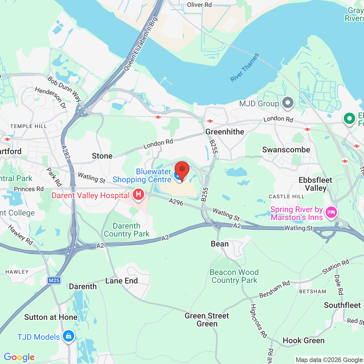 Map showing location of Wintergarden Crescent, Dartford, United Kingdom, DA9 9SF