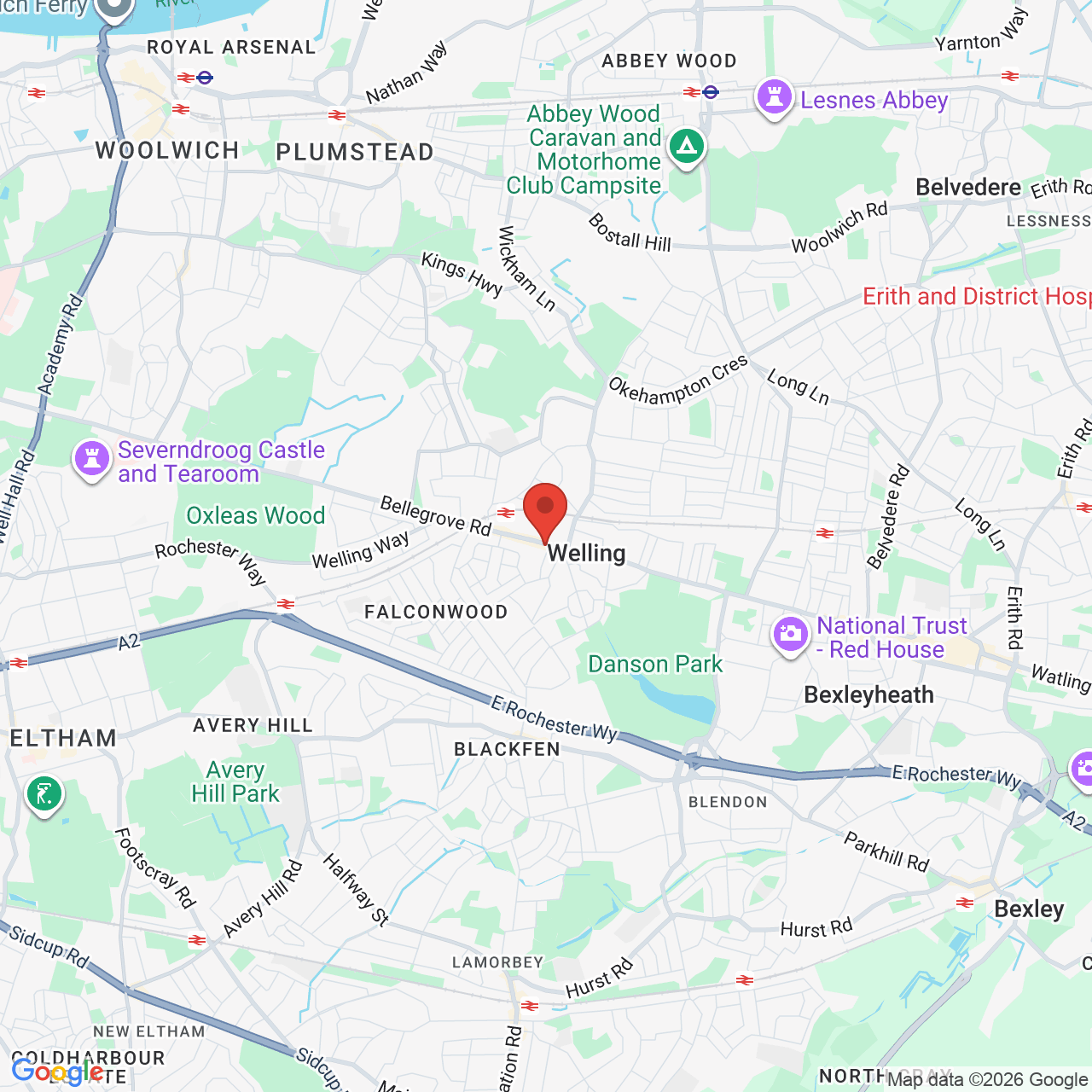 Map showing location of 31-33, Bellegrove Road, Welling, United Kingdom, DA16 3PB