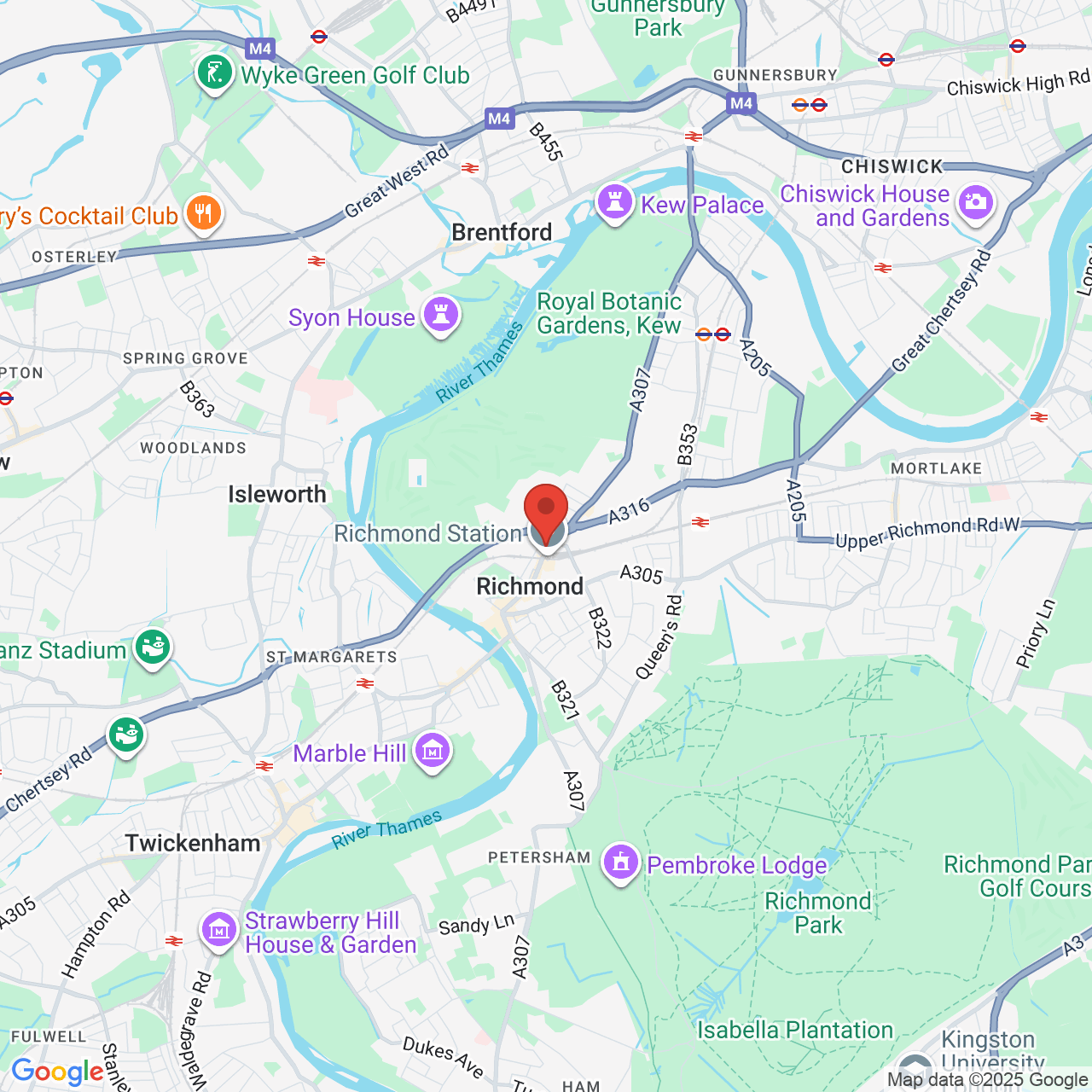 Map showing location of 21-23, Kew Road, Richmond, United Kingdom, TW9 2NQ