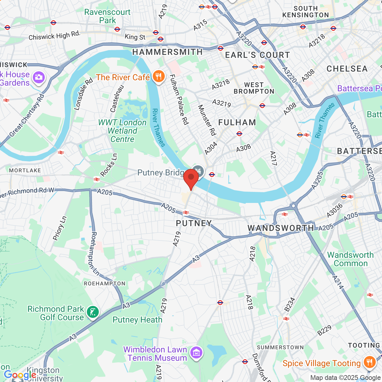Map showing location of 38, Putney High Street, London, United Kingdom, SW15 1SQ