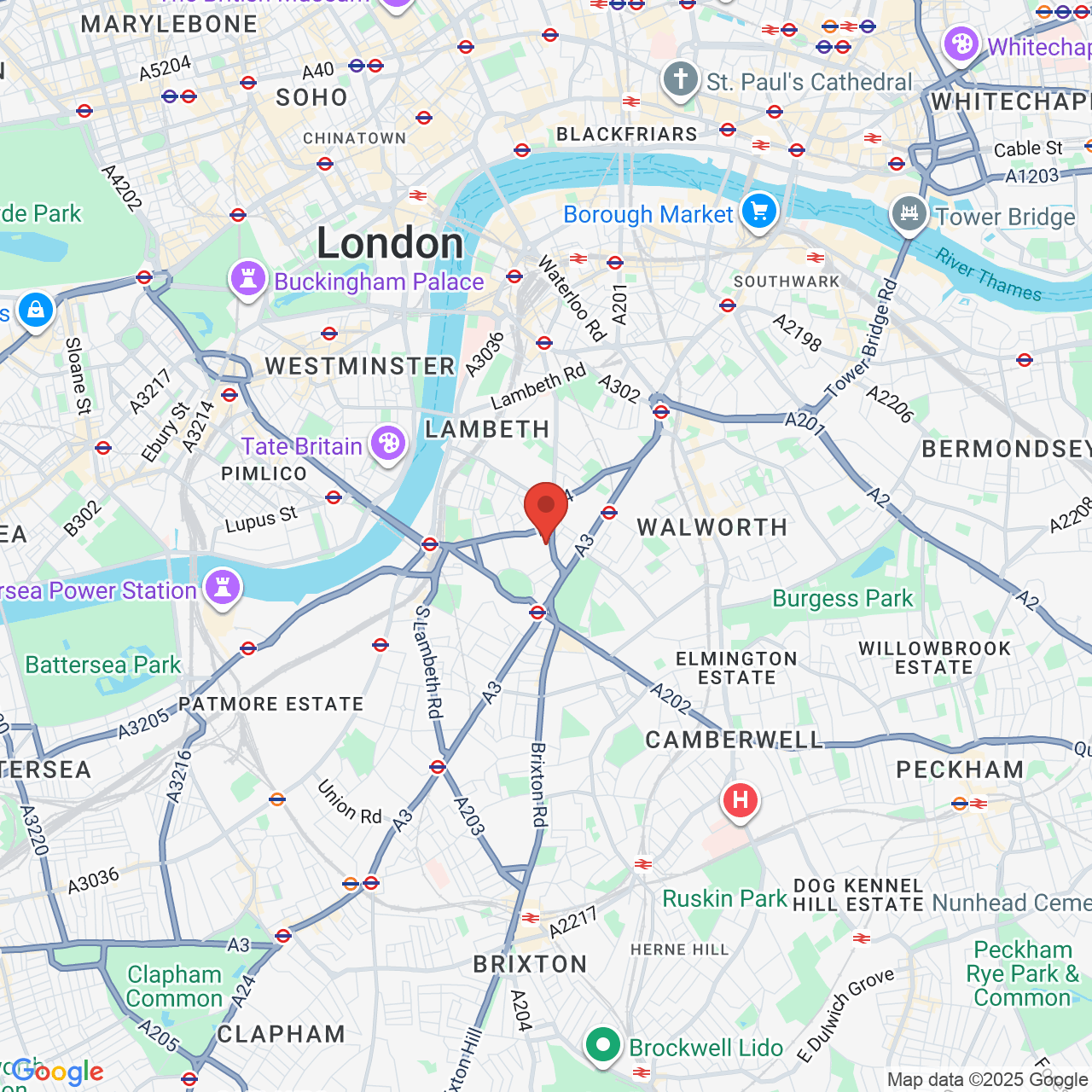 Map showing location of London, United Kingdom