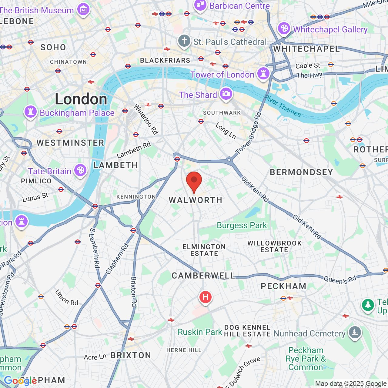 Map showing location of 247, Walworth Road, London, United Kingdom, SE17 1RL
