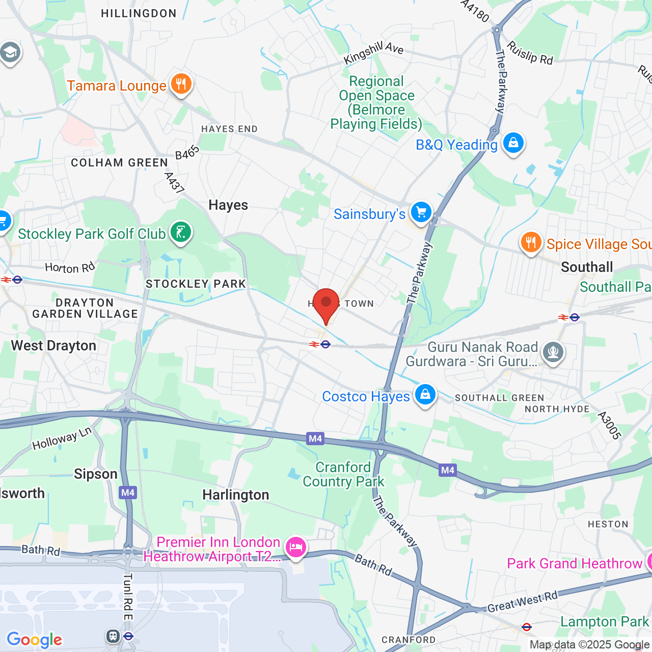 Map showing location of 60, Station Road, Hayes, United Kingdom, UB3 4DF