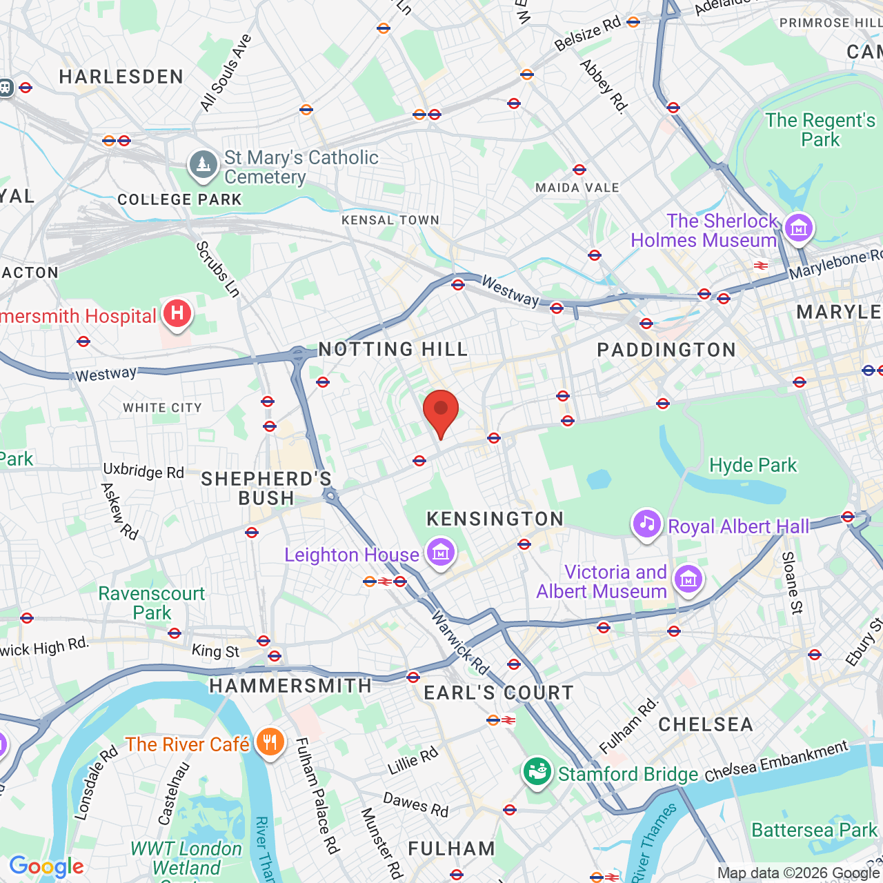 Map showing location of Ladbrooke Road, W10 6HJ, Nottinghill, United Kingdom, W10 6HJ