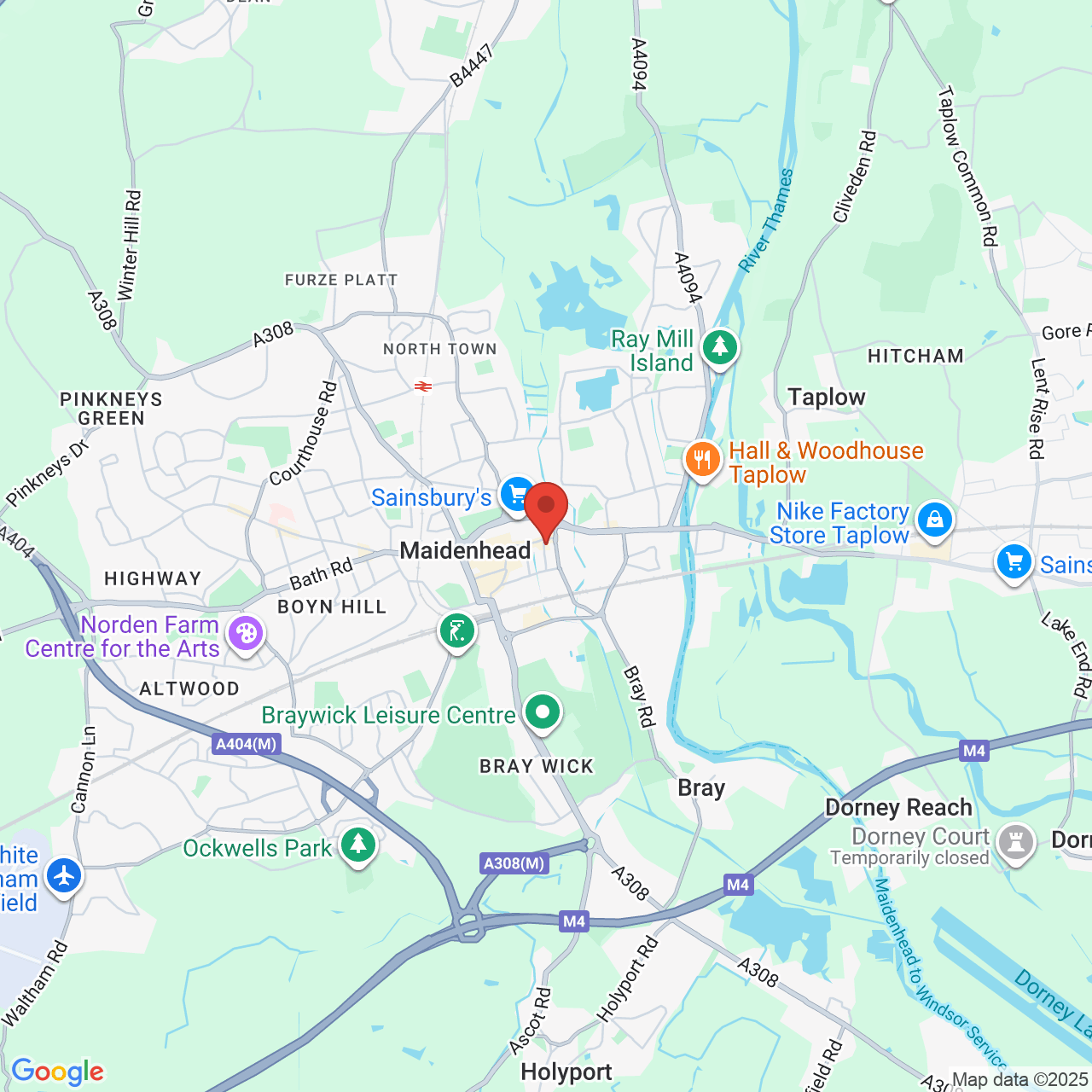 Map showing location of 3, Bridge Avenue, Maidenhead, United Kingdom, SL6 1RS