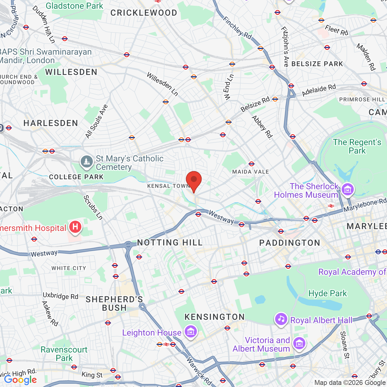 Map showing location of 494, Harrow Road, London, United Kingdom, W9 3QA