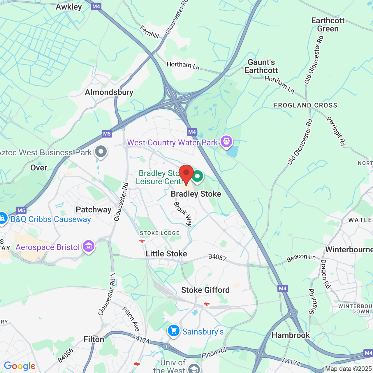 Map showing location of Savages Wood Road, Bradley Stoke, United Kingdom, BS32 8EF