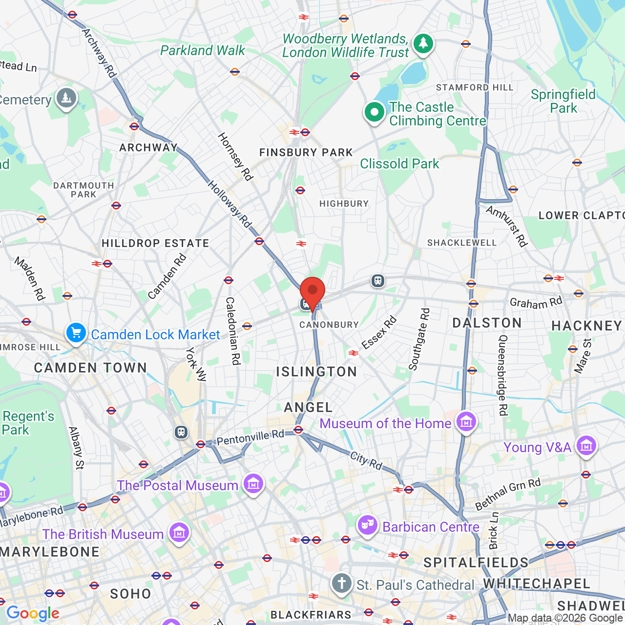 Map showing location of 241, Upper Street, London, United Kingdom, N1 1RU
