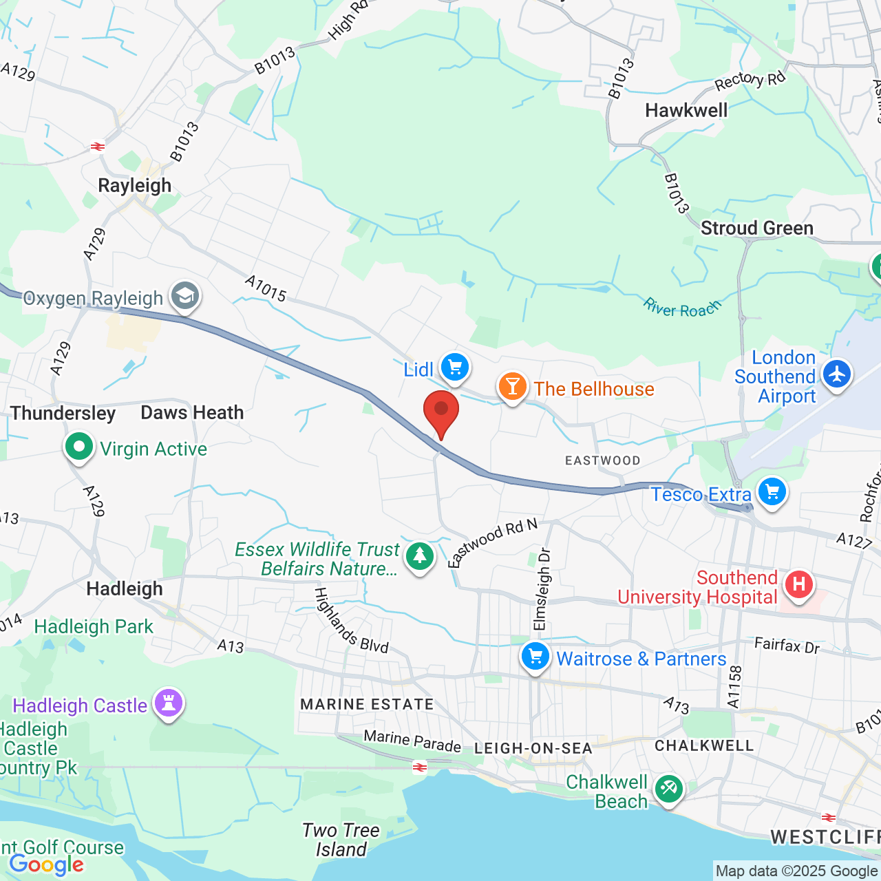 Map showing location of 9, Progress Road, Southend-on-Sea, United Kingdom, SS9 5LY