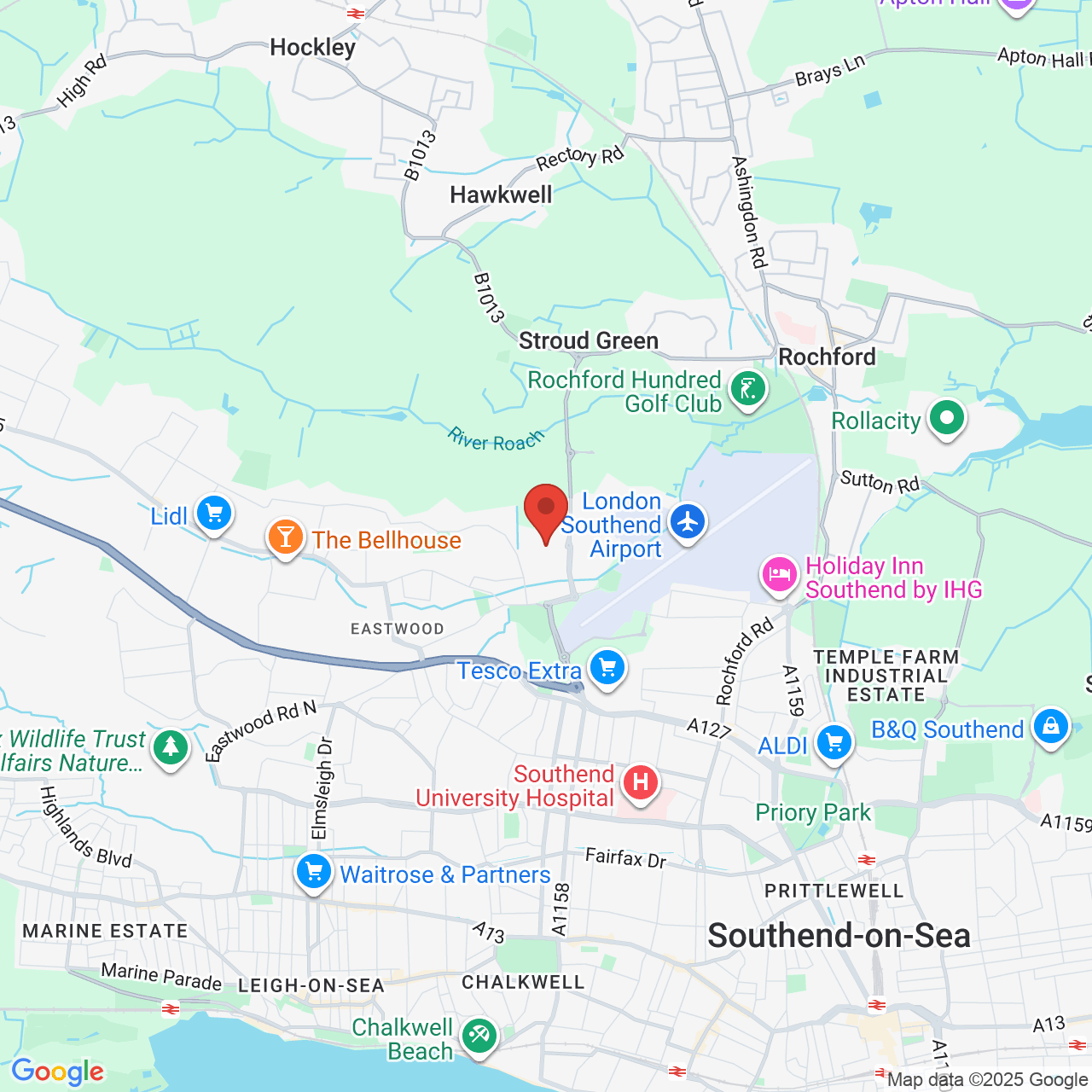 Map showing location of 6, Cherry Orchard Way, Rochford, United Kingdom, SS4 1GP