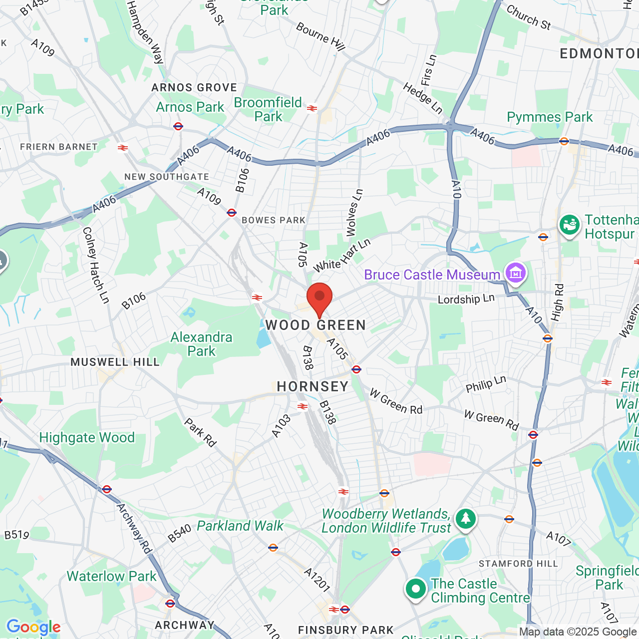 Map showing location of 3-4, The Broadway, London, United Kingdom, N22 6DS