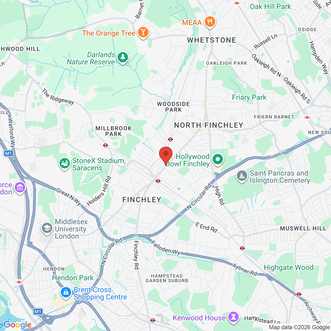 Map showing location of 89, Ballards Lane, London, United Kingdom, N3 1XY