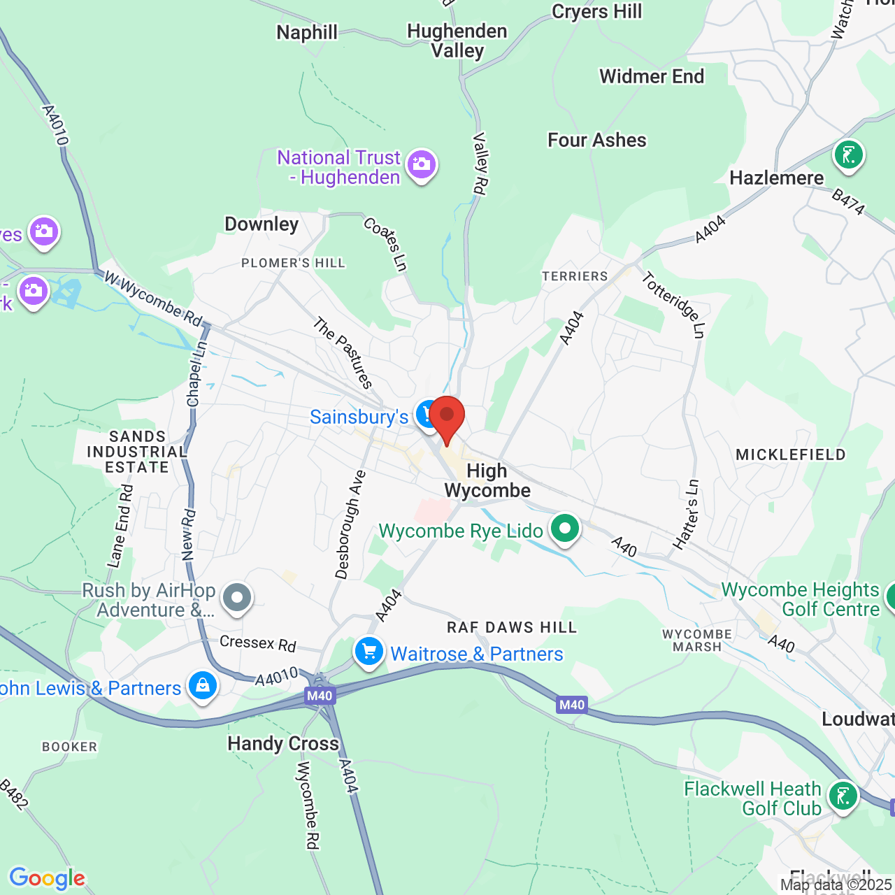 Map showing location of 9-11, Frogmoor, High Wycombe, United Kingdom, HP13 5DQ