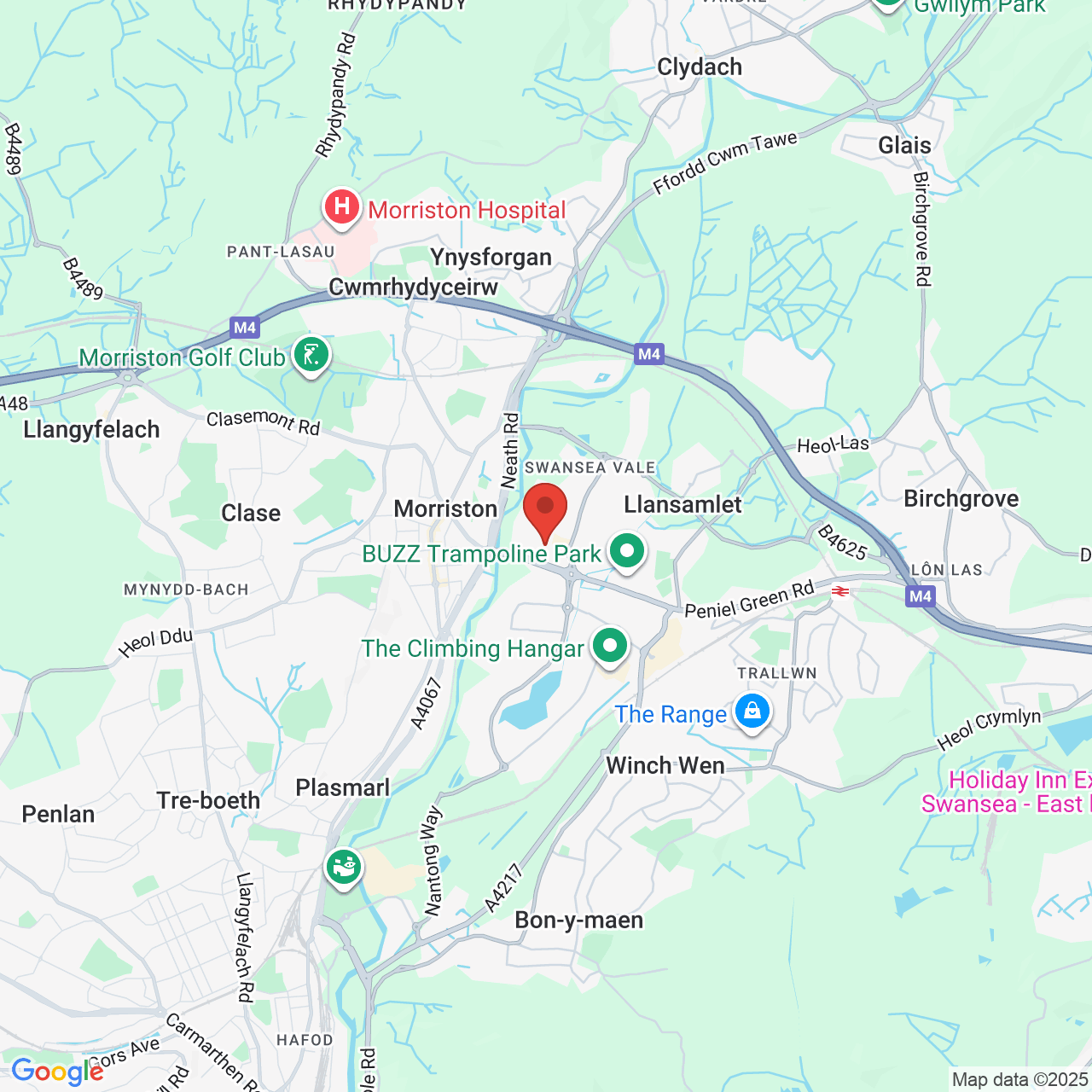 Map showing location of Heron Way, Llansamlet, United Kingdom, SA6