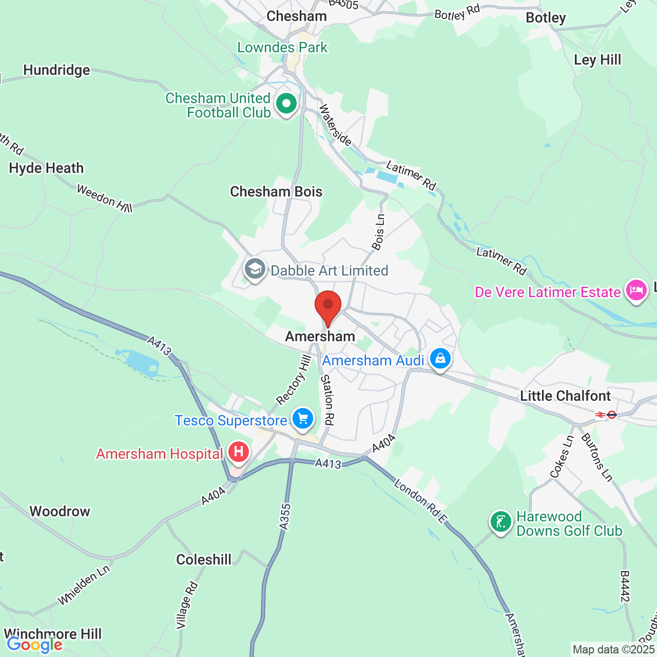 Map showing location of 8, Sycamore Road, Amersham, United Kingdom