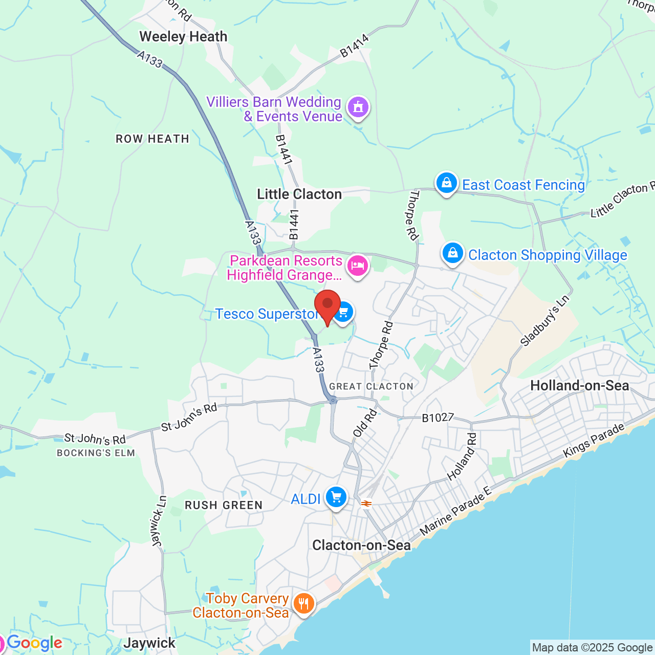 Map showing location of London Road, Clacton-on-Sea, United Kingdom, CO15 3TP