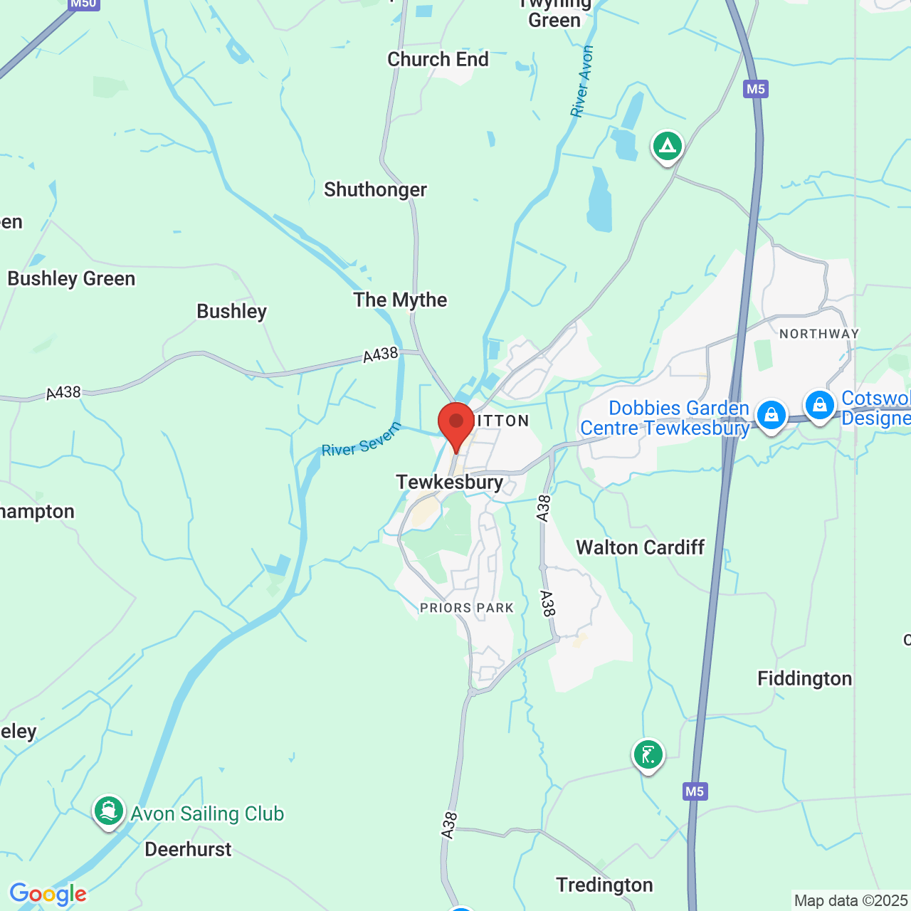 Map showing location of 26 High Street, Tewkesbury,  Gloucester, United Kingdom, GL20 5AT