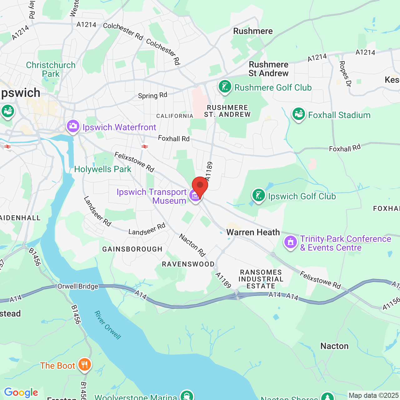 Map showing location of 484, Felixstowe Road, Ipswich, United Kingdom, IP3 8SU