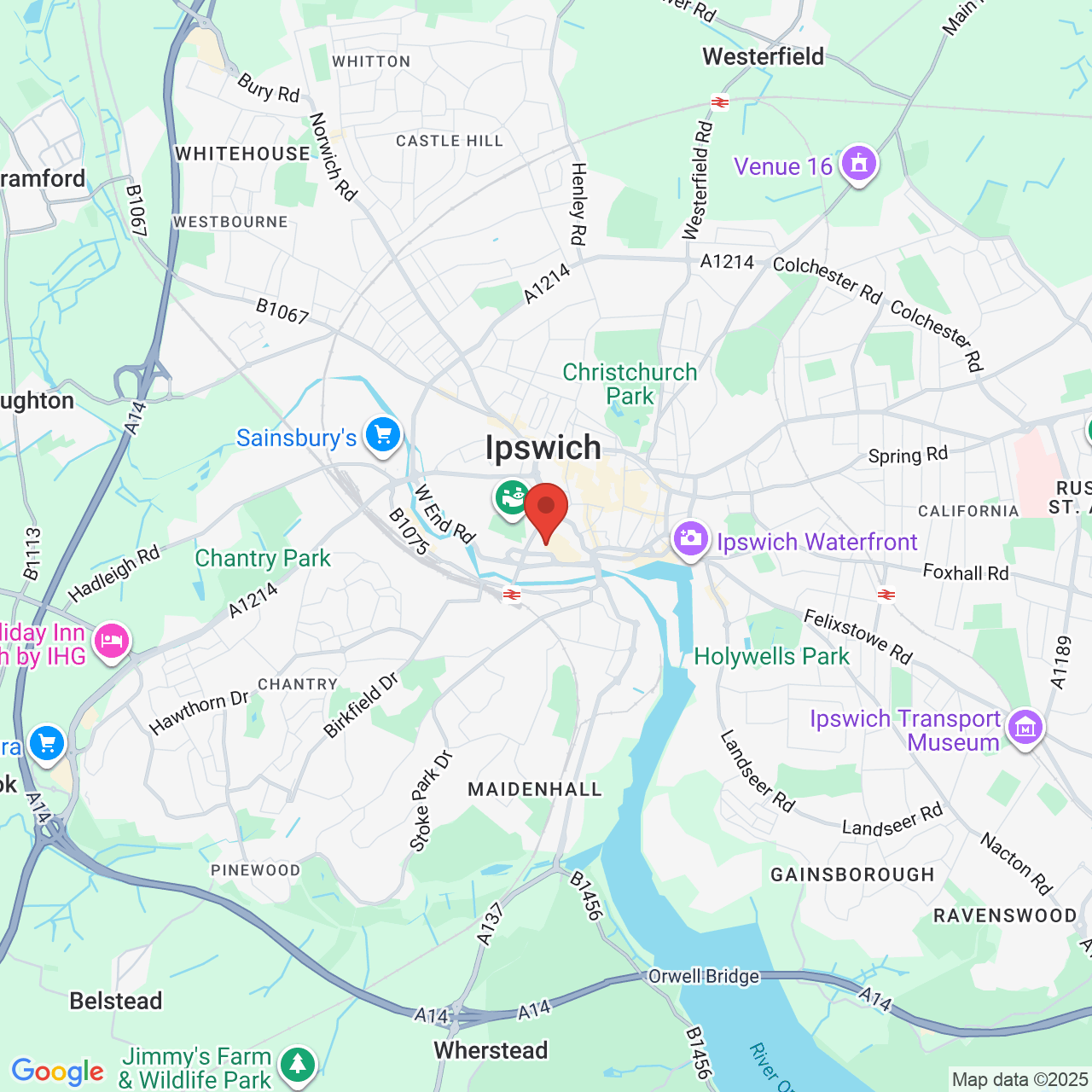 Map showing location of 9, Grafton Way, Ipswich, United Kingdom, IP1 1AX