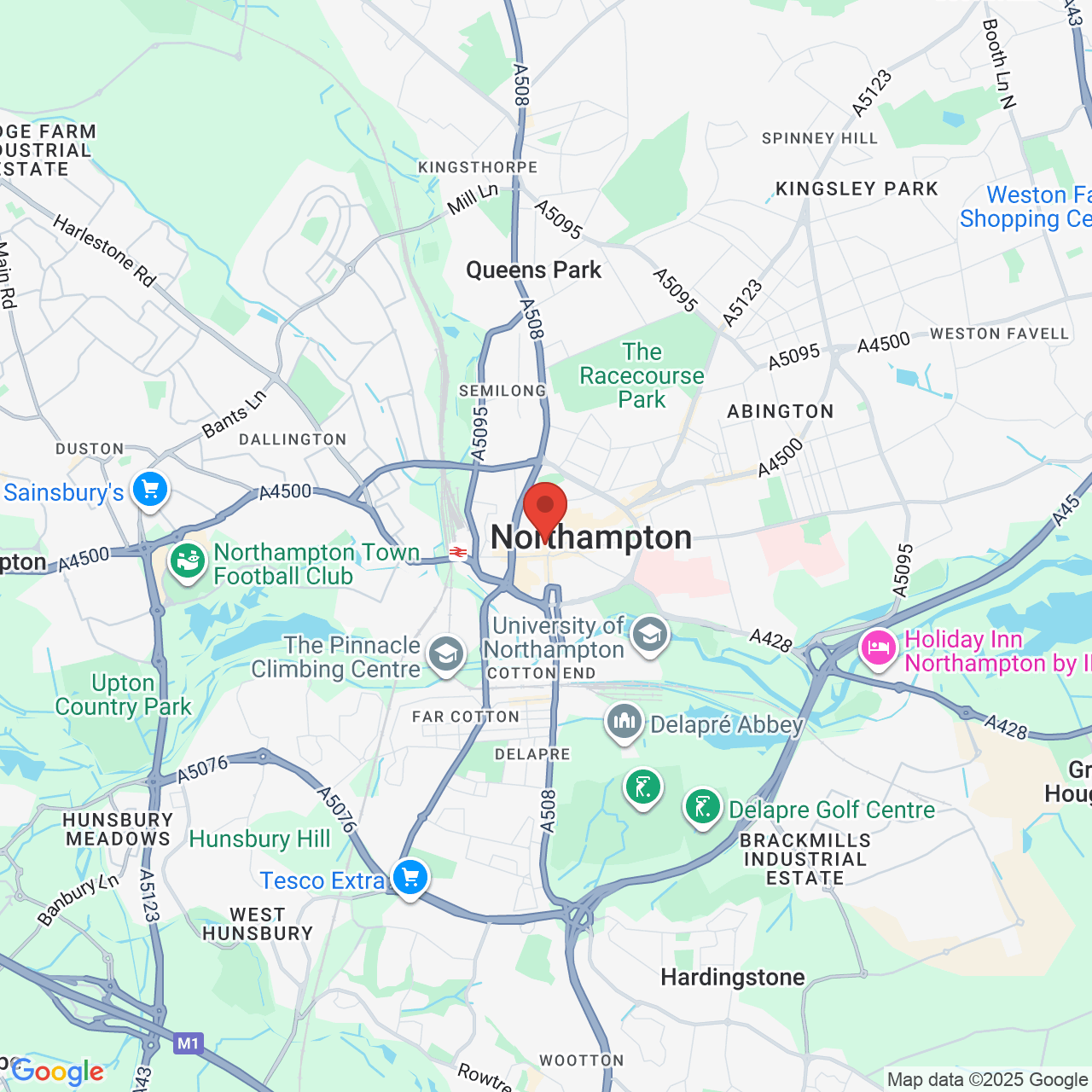 Map showing location of 15-17, Drapery, Northampton, United Kingdom, NN1 2ET