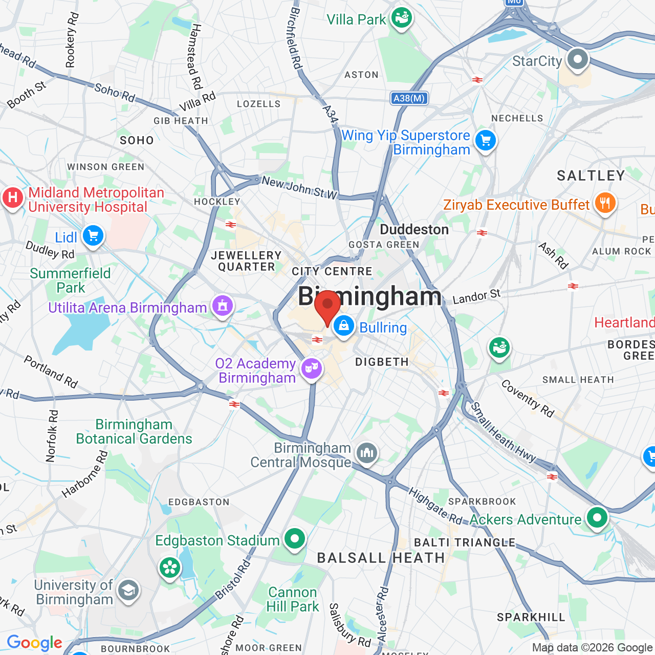 Map showing location of 63, New Street, Birmingham, United Kingdom