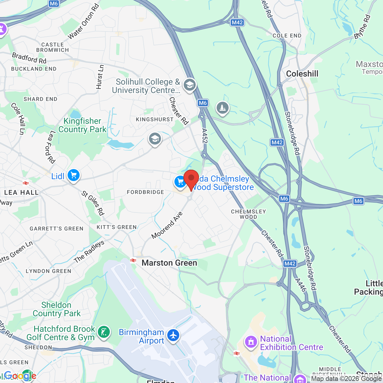 Map showing location of Pine Sq, Birmingham, United Kingdom, B37 5TD