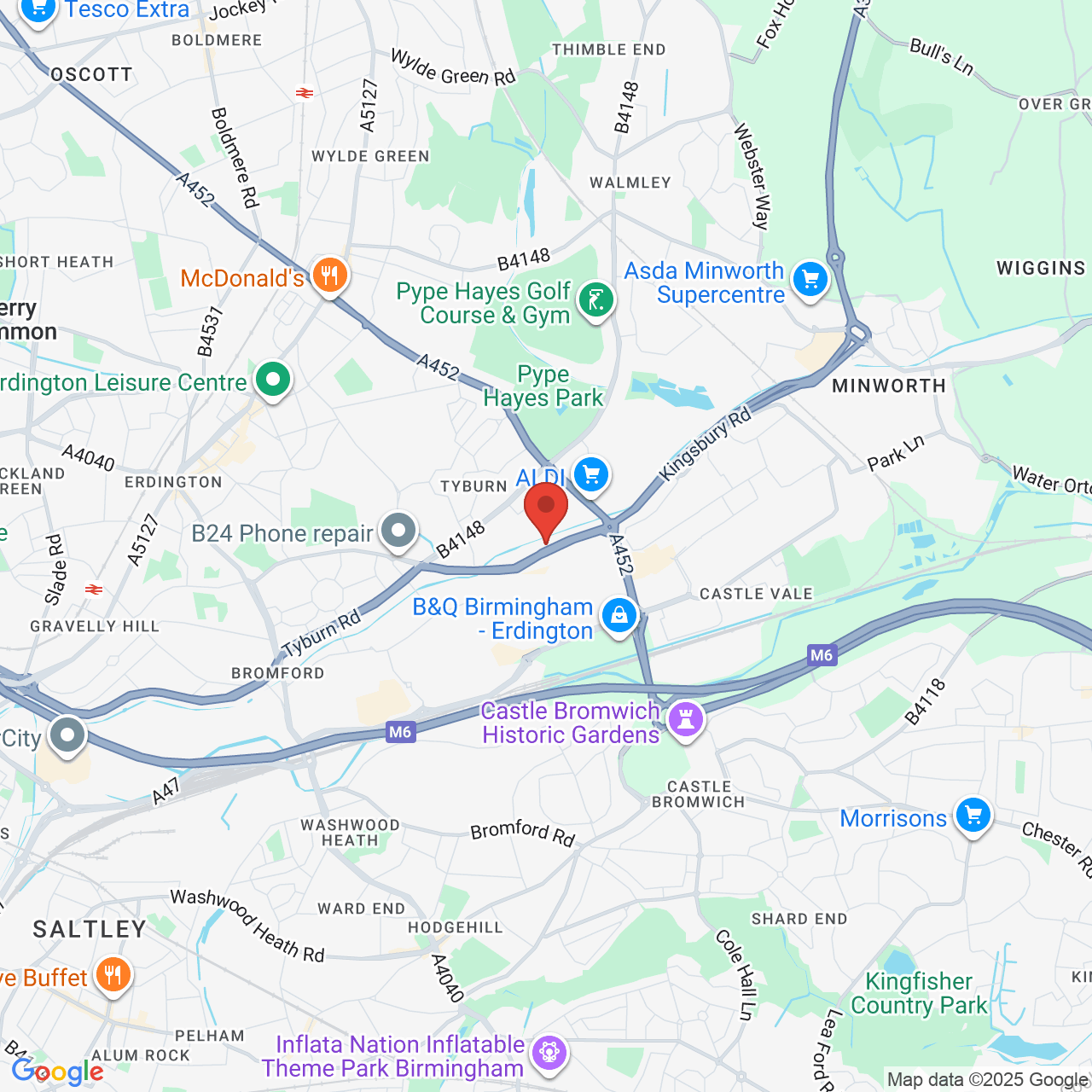 Map showing location of 882, Kingsbury Road, Tyburn, United Kingdom, B24 9PY