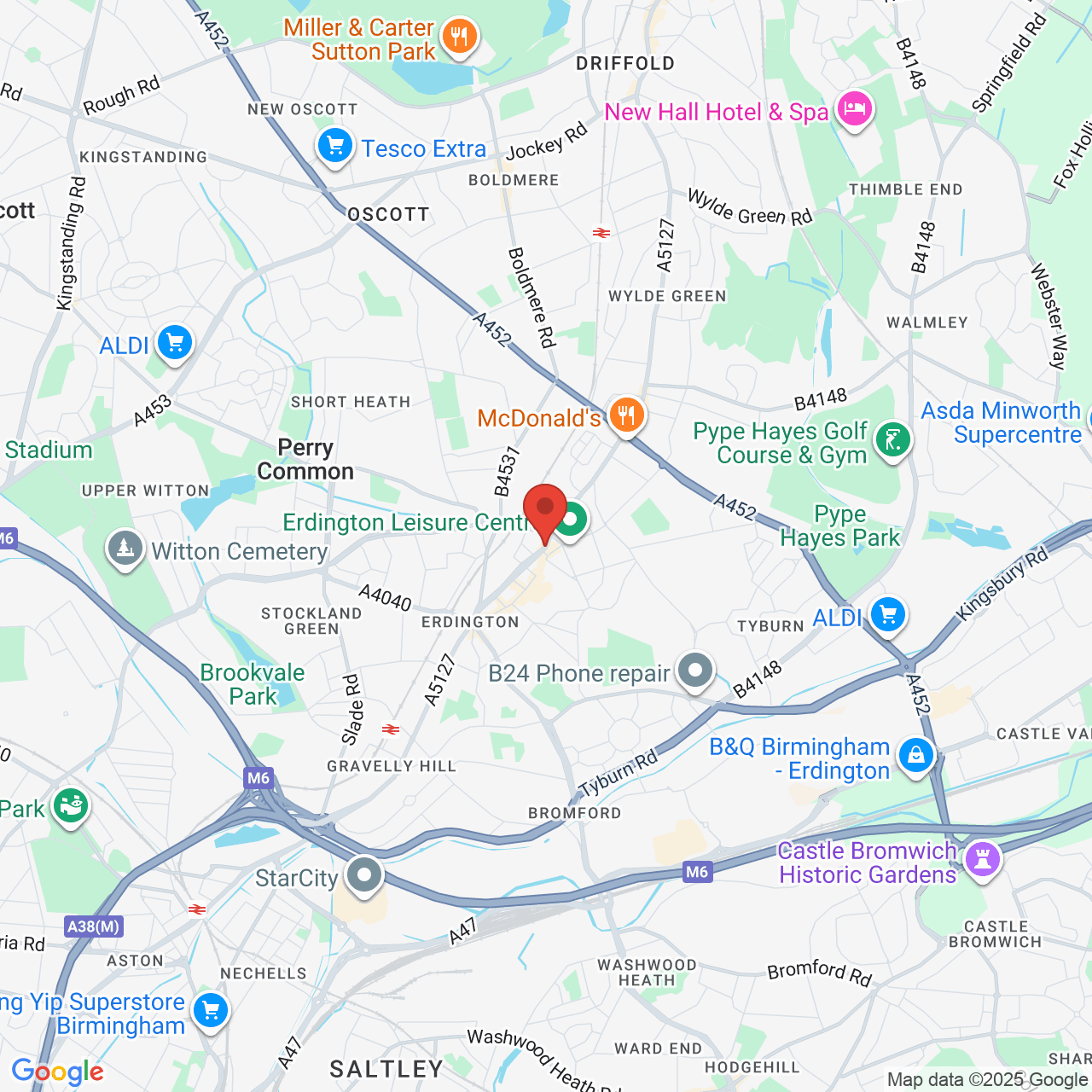 Map showing location of 40, High Street, Birmingham, United Kingdom, B23 6RH