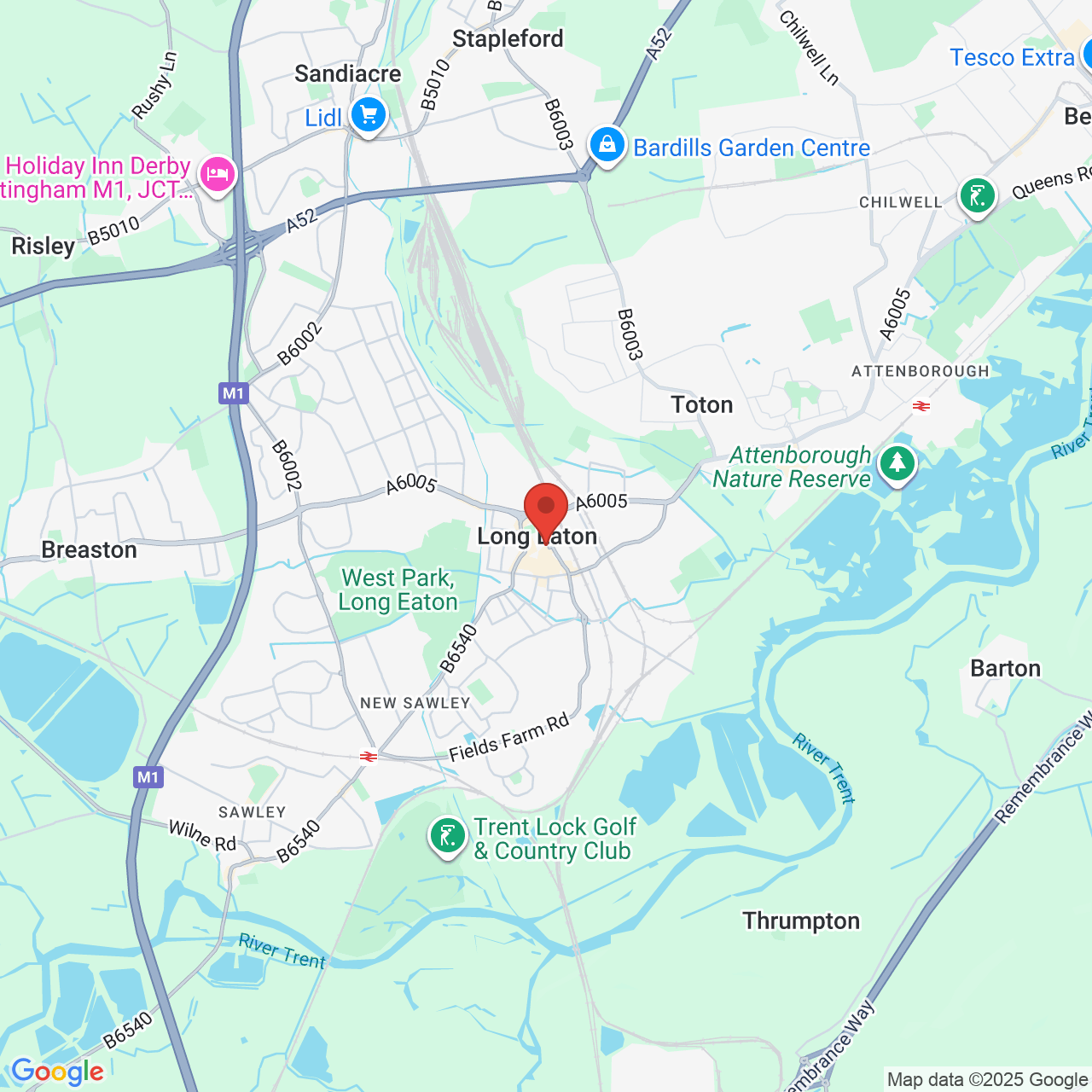 Map showing location of Unit 4, Cross Street, Long Eaton, United Kingdom, NG10 1HD