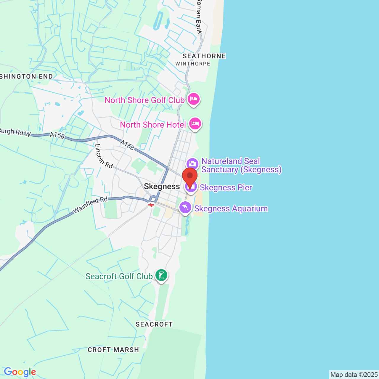 Map showing location of 21, Sea Lane, Skegness, United Kingdom, PE25 1SA
