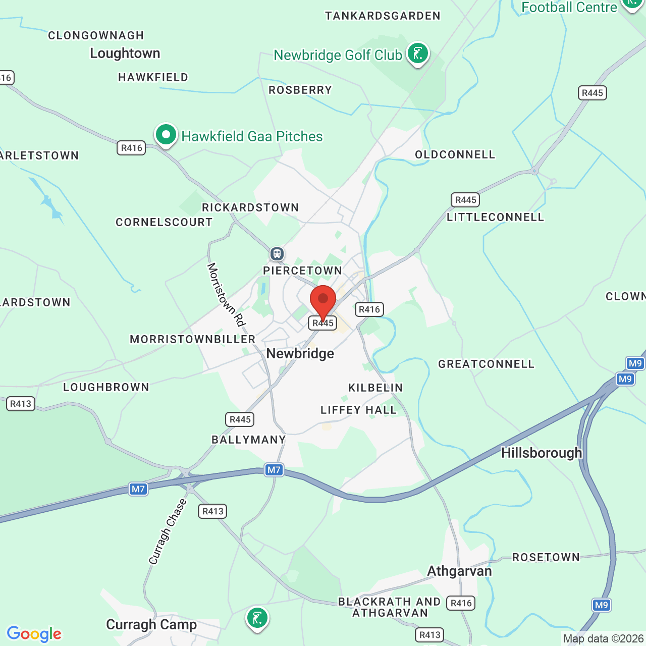 Map showing location of Edward Street, Newbridge, Ireland