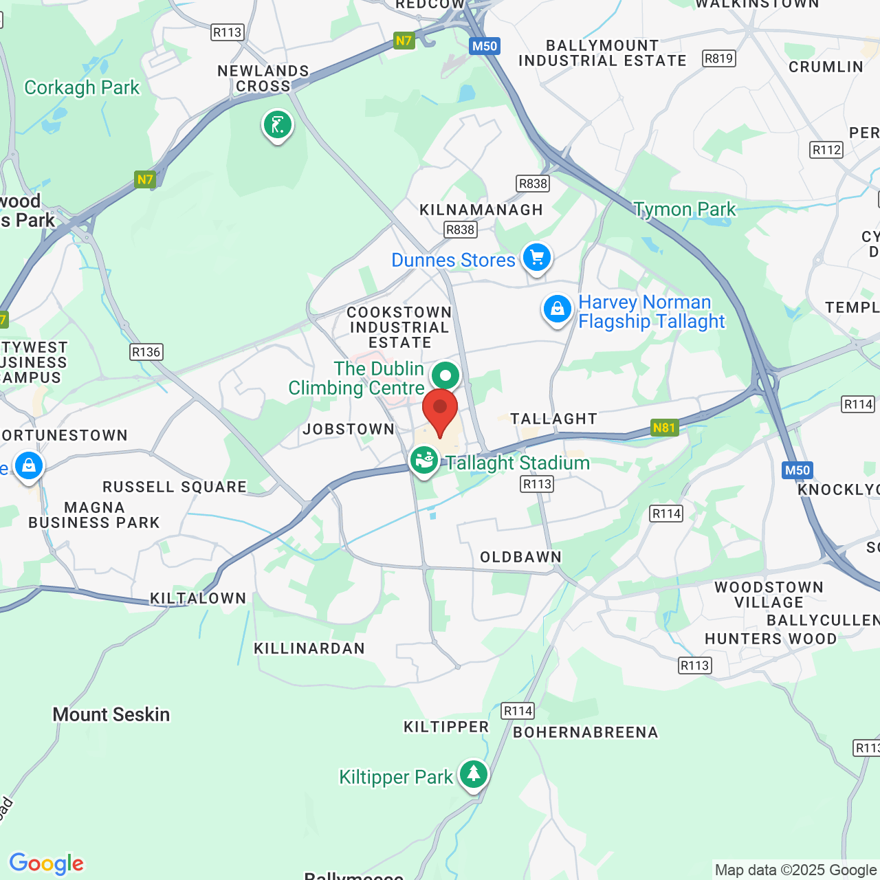 Map showing location of Belgard Square East, Dublin, Ireland, D24 ND77