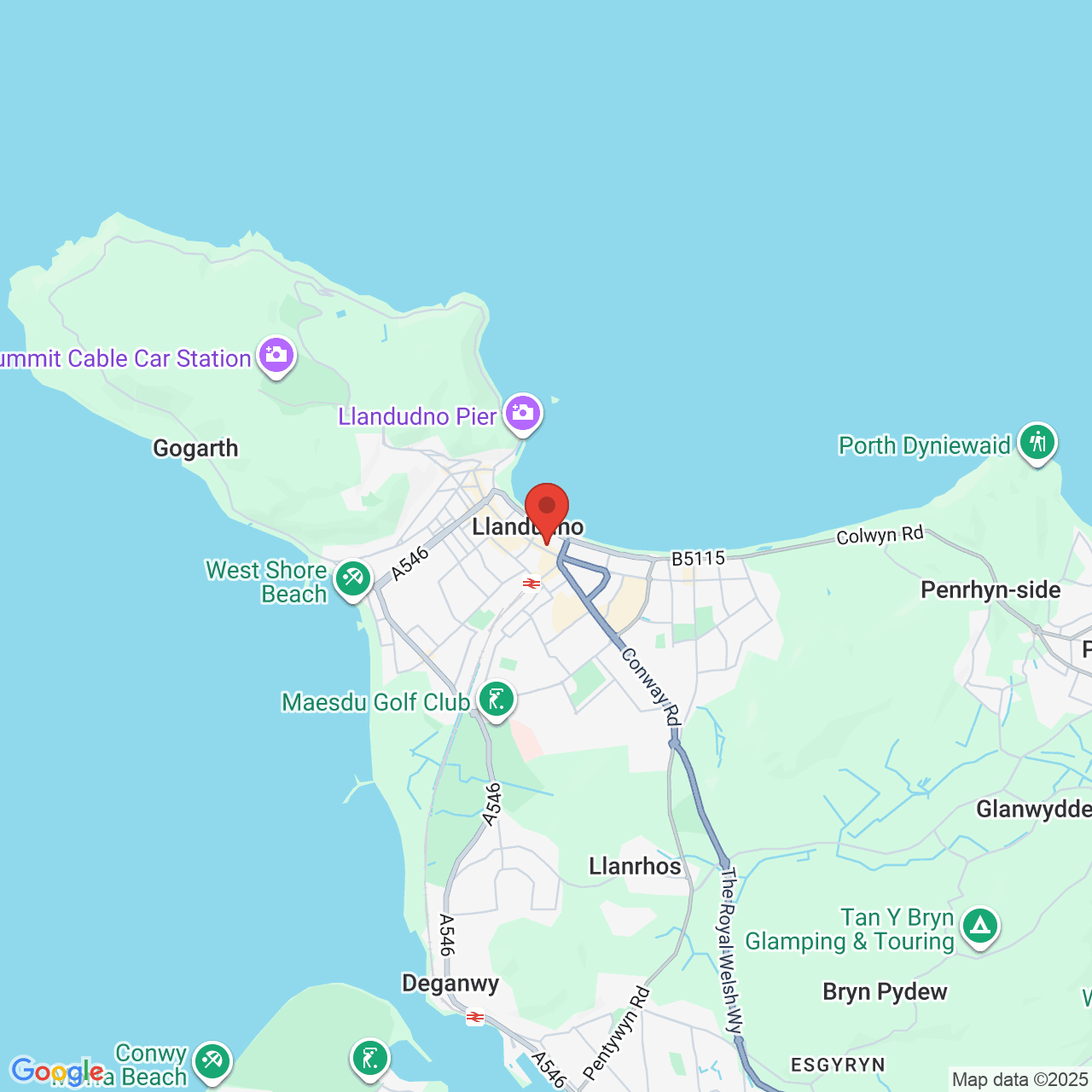Map showing location of 27 Mostyn St, Conwy, Llandudno, United Kingdom, LL30 2NL