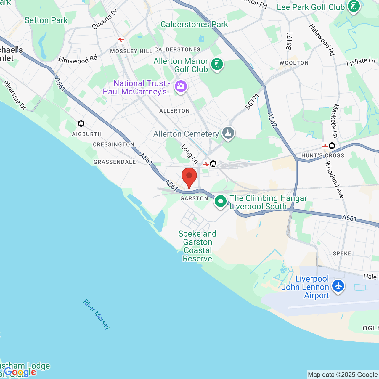 Map showing location of Speke Road, Garston, United Kingdom, L19 2PA